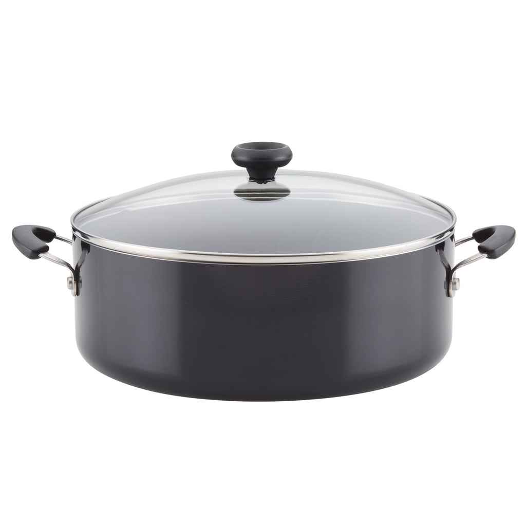 Farberware Easy Clean 8 Quart Nonstick Stockpot / Dutch Oven - Dishwasher Safe, Black
