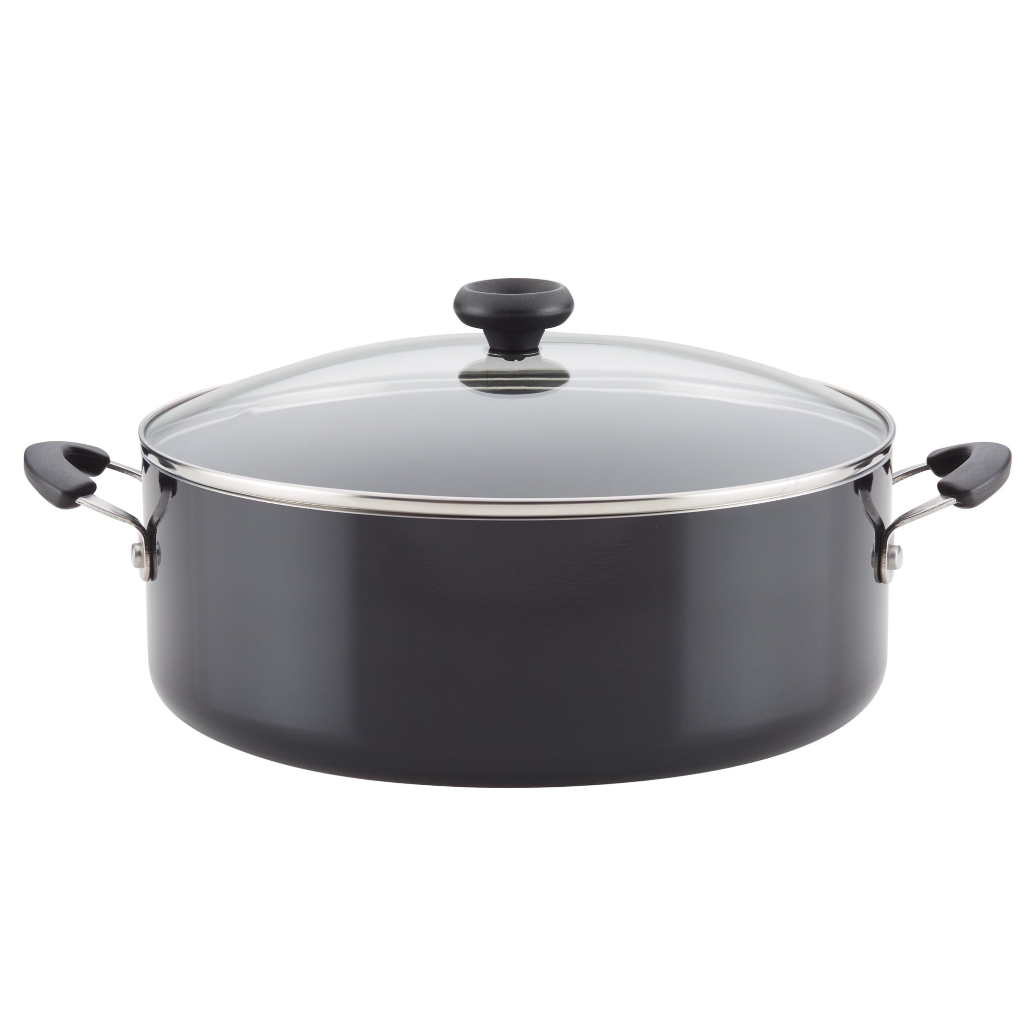 Farberware Easy Clean 8 Quart Nonstick Stockpot / Dutch Oven - Dishwasher Safe, Black