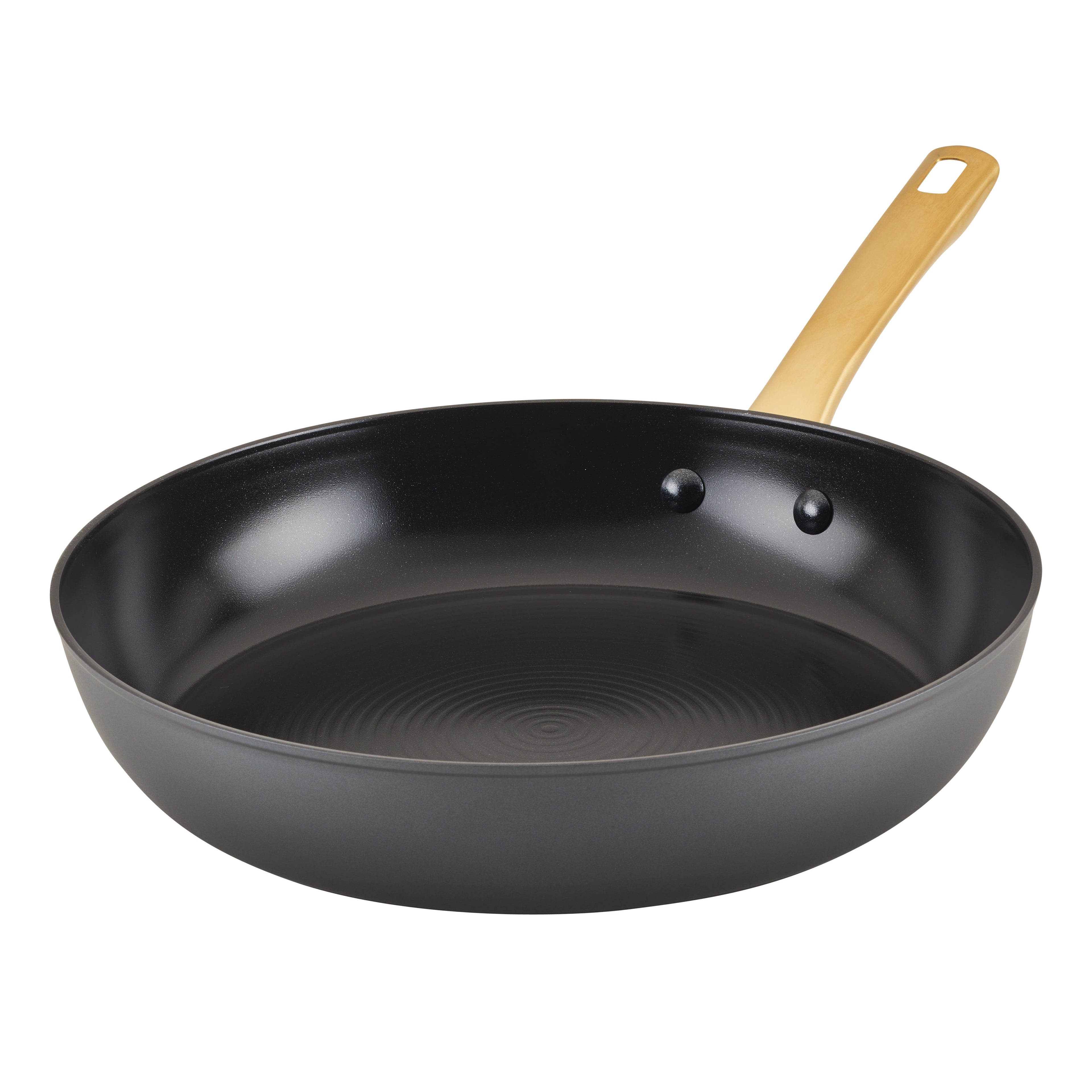Farberware Forged Induction 12.25 Inch Ceramic Nonstick Frying Pan - Dishwasher Safe and Oven Safe to 500°F, Black