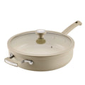 Farberware TrueCook 6qt Ceramic Jumbo Cooker - Dishwasher and Oven Safe, Taupe