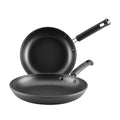 Farberware TrueCook 2pc Nonstick Frying Pan Set - Dishwasher and Oven Safe, Black