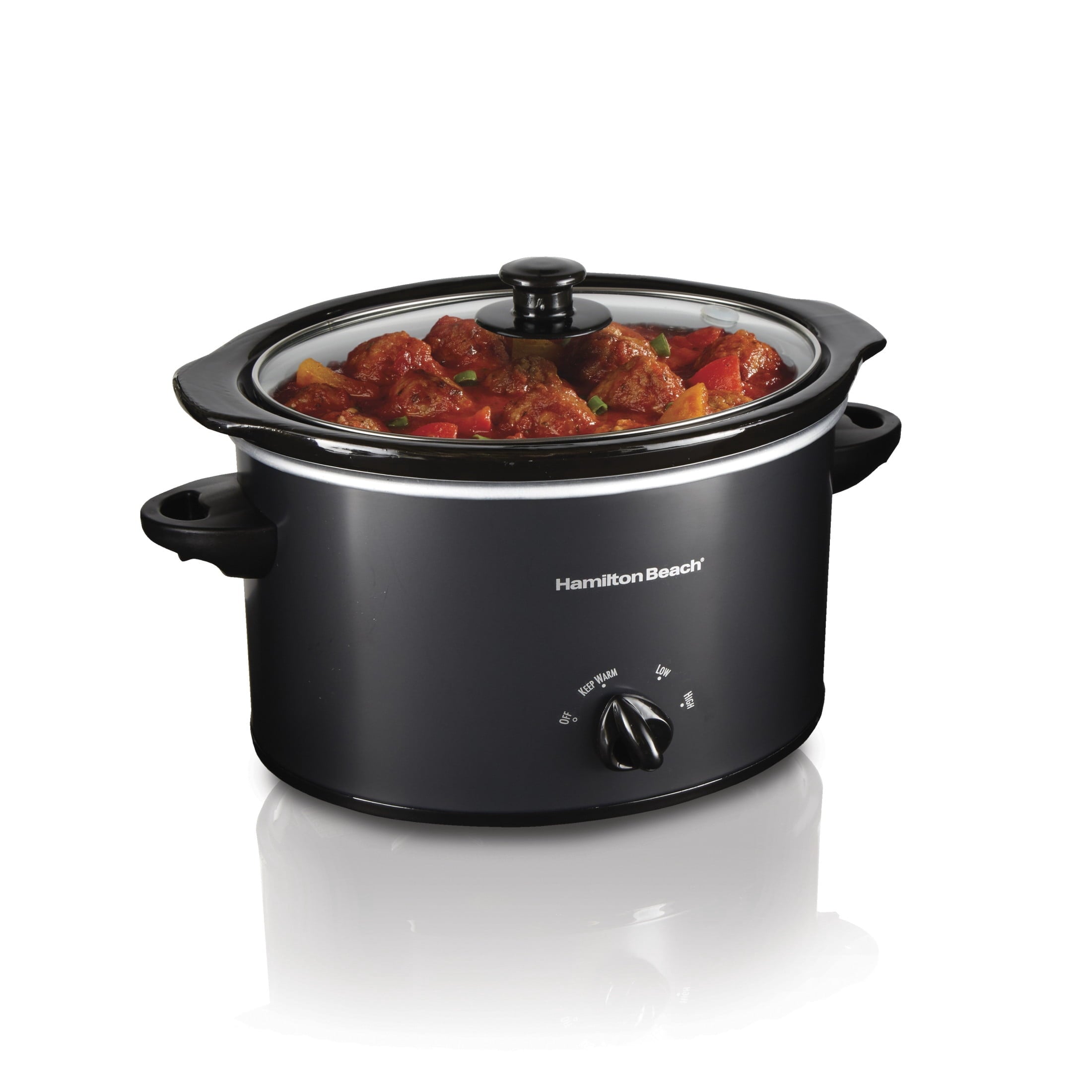 Hamilton Beach 3 Qt Slow Cooker - Stoneware Crock with Removable Pot, Black