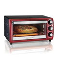 Hamilton Beach 4-Slice Countertop Toaster Oven with 5 Versatile Cooking Modes - Red