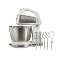 Hamilton Beach Classic Stand and Hand Mixer Combo for Kitchen - 4 Quart, 6 Speeds with Quick Burst, White