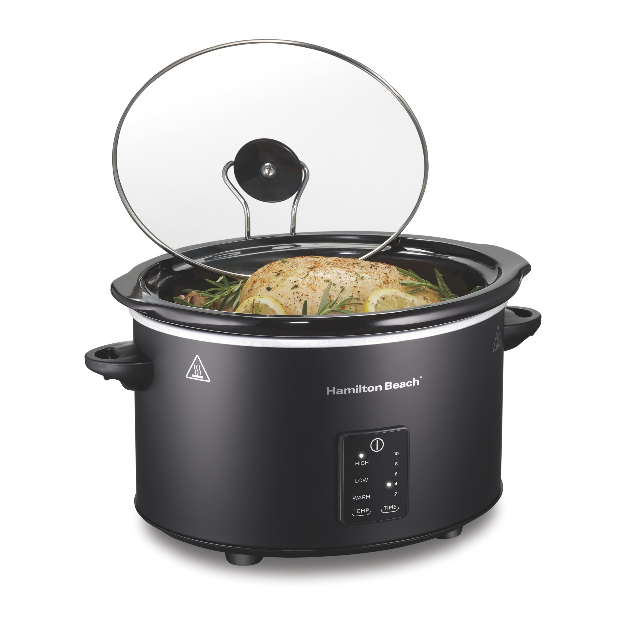 Hamilton Beach 5 Qt Programmable Slow Cooker - Stoneware Crock with Removable Pot, Black