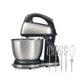 Hamilton Beach Classic Stand and Hand Mixer Combo for Kitchen - 4 Quart, 6 Speeds with Quick Burst, Black