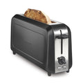 Hamilton Beach 2-Slice Bread and Bagel Toaster with Long Slots and Removable Crumb Tray - Black