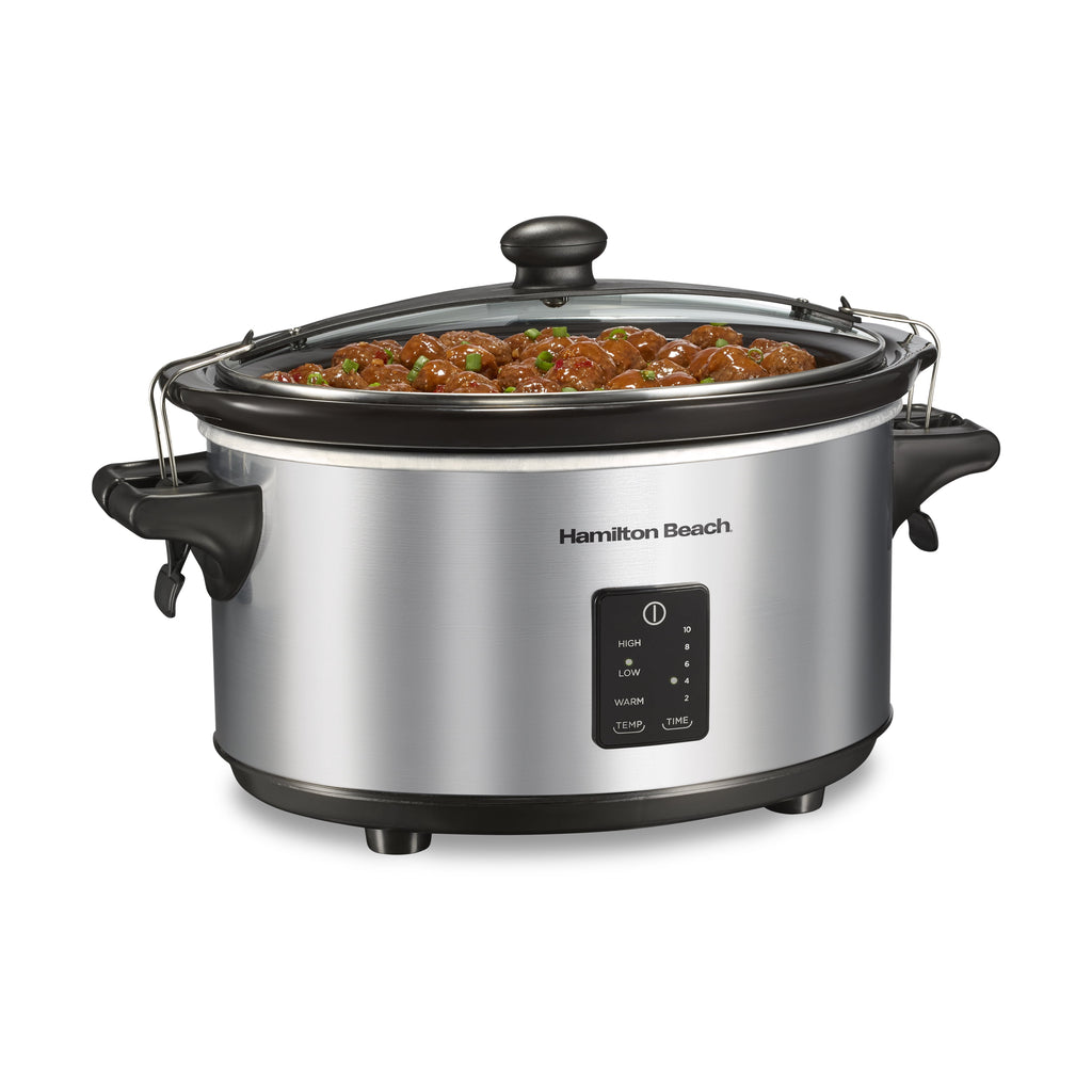 Hamilton Beach Programmable Stay or Go® Slow Cooker - 7 Quart Capacity, Silver, 33676