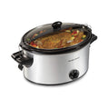 Hamilton Beach 6 Qt Slow Cooker - Stoneware Crock with Removable Pot, Stainless Steel