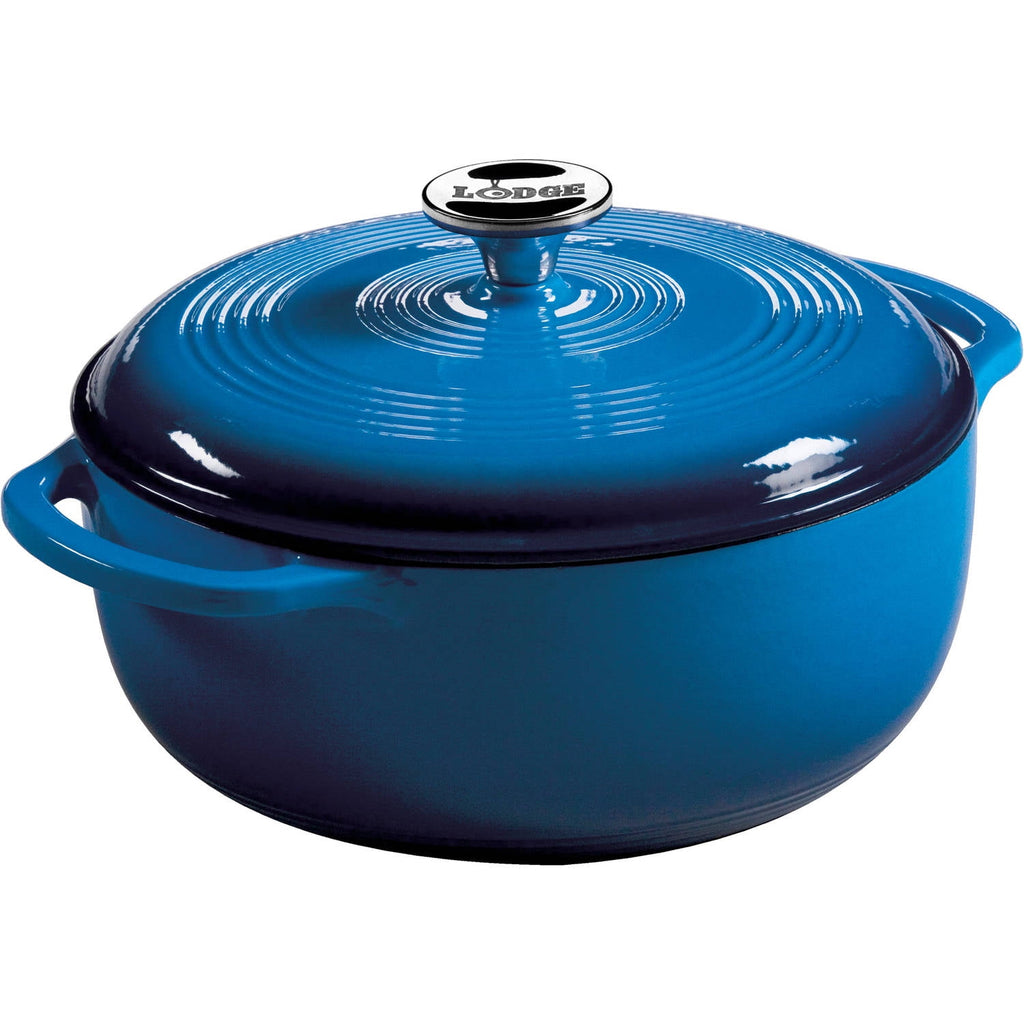 Lodge Cast Iron 4.5 Quart Enameled Dutch Oven - Blue