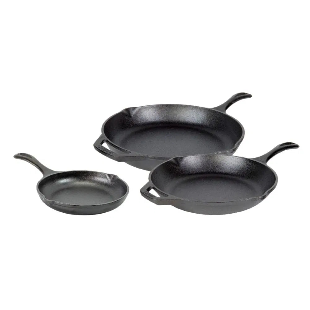 Lodge Chef Collection 3pc Set (8” - 10", & 12" Skillet)
