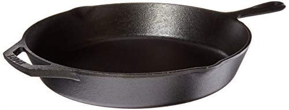 Lodge Wildlife Series-12 Inch Seasoned Cast Iron Skillet with Bear Scene and Assist Handle - 12", Black