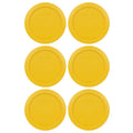 Pyrex 7200-PC Butter Yellow Plastic Food Storage Replacement Lid Cover (6-Pack)