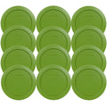 Pyrex 7200-PC Lawn Green Plastic Food Storage Lid Cover (12-Pack)