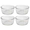 Pyrex 7201 4-Cup Round Clear Glass Food Storage Bowl (4-Pack)