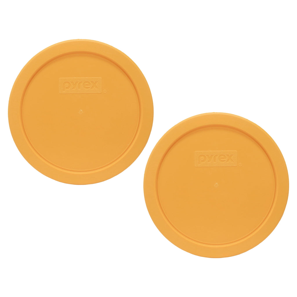 Pyrex 7401-PC Lemon Drop Yellow 3-Cup Food Storage Replacement Lid (2-Pack)