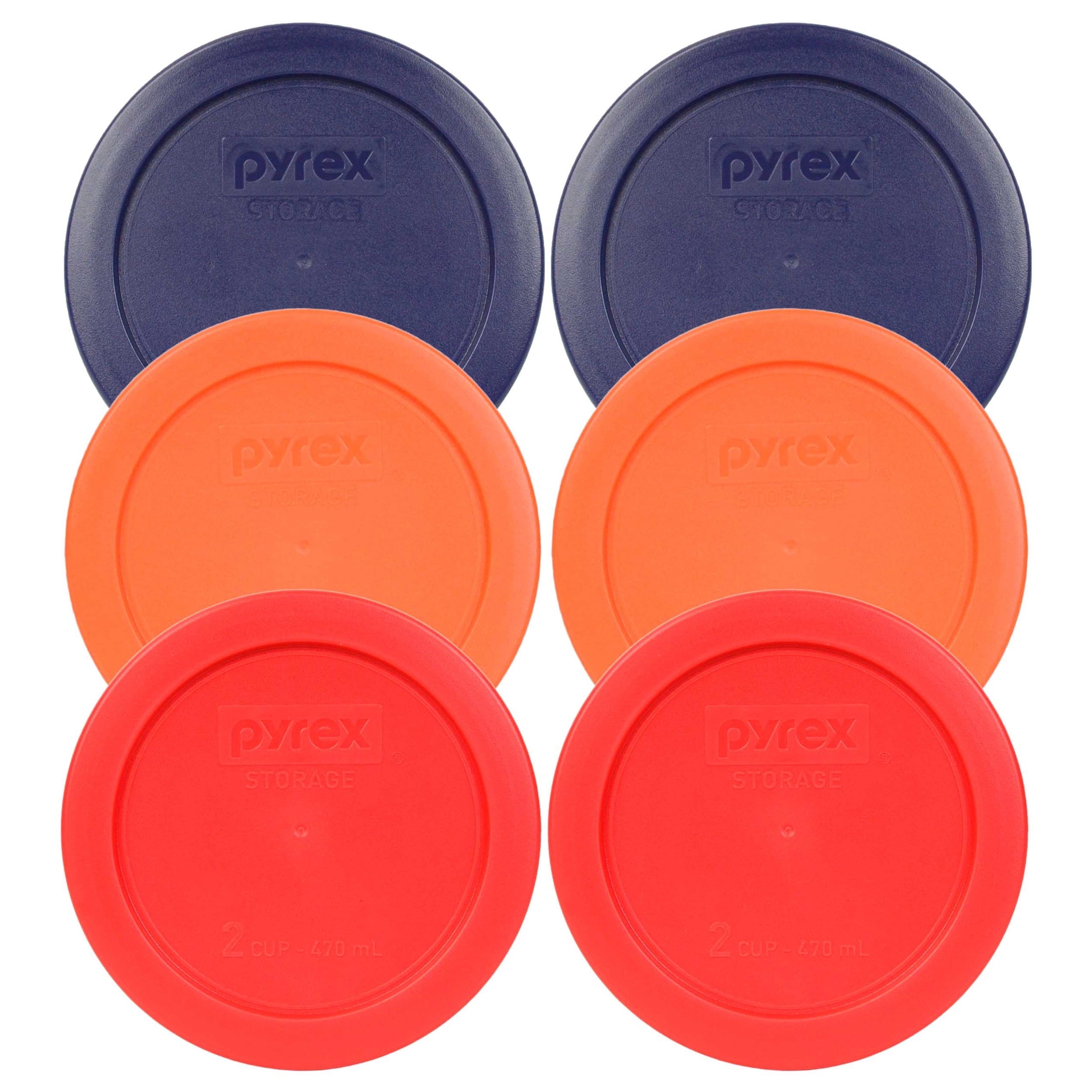 Pyrex Multicolor BPA-Free Plastic Reusable Food Storage Jars (6 Count)