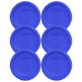 Pyrex Replacement Lid 7201-PC Cobalt Blue Round Plastic Cover (6-Pack) for Pyrex 7201 4-Cup Bowl (Sold Separately)