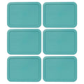 Pyrex Replacement Lid 7210-PC Turquoise Rectangle Cover 6-Pack for Pyrex 7210 3-Cup Dish (Sold Separately)