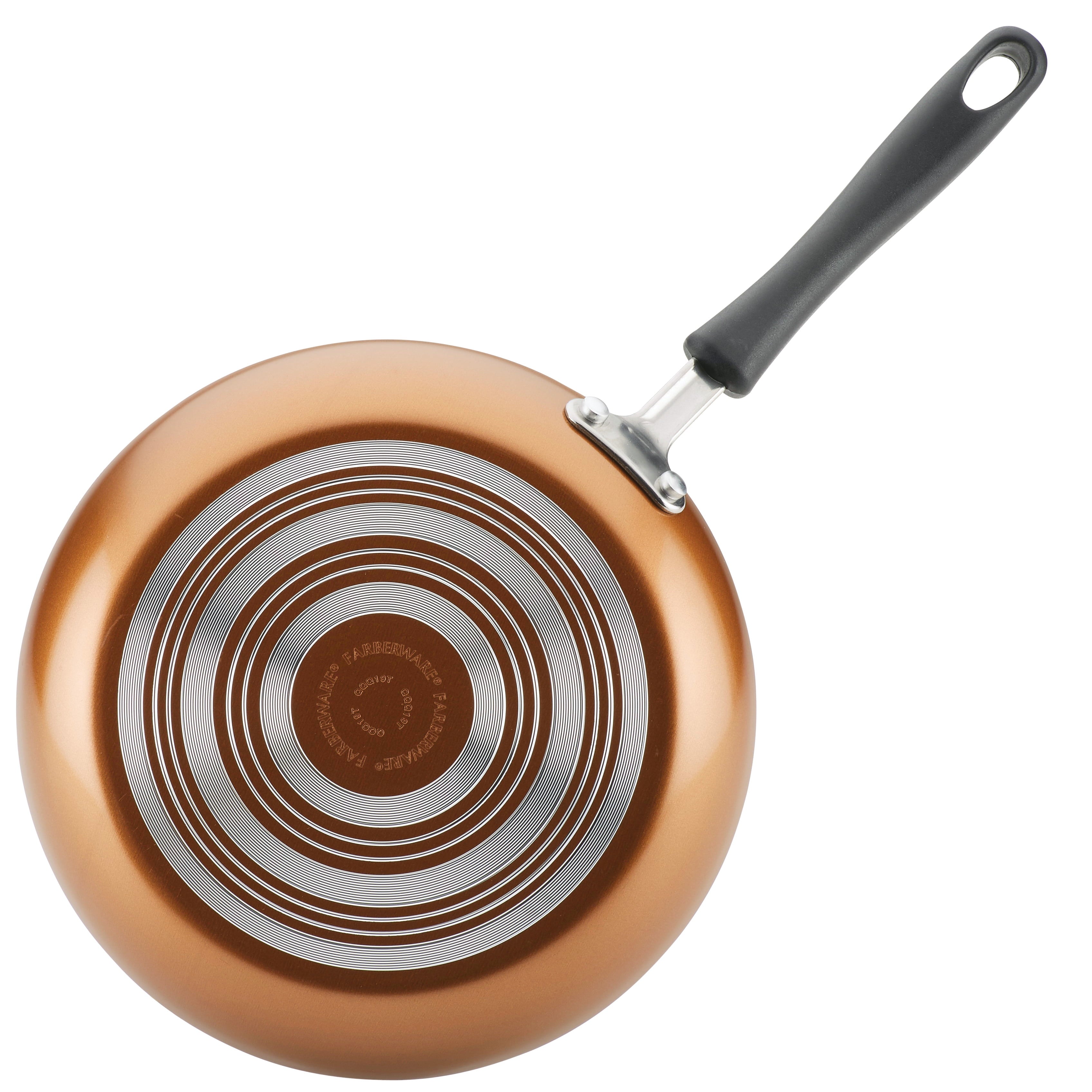 Farberware Cookstart Aluminum DiamondMax Nonstick Cookware Set - 15-Piece, Copper