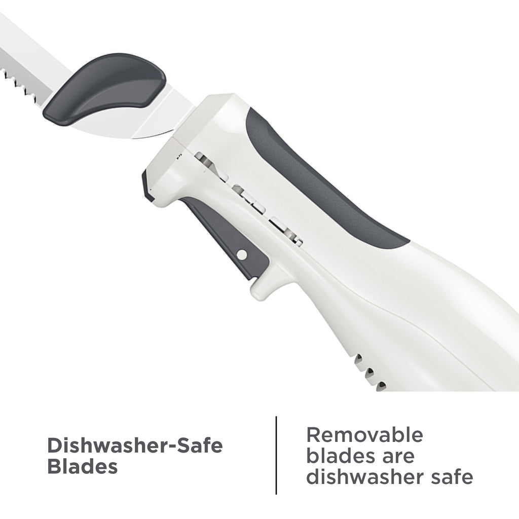 BLACK+DECKER 9-Inch Electric Carving Knife - Stainless Steel, White