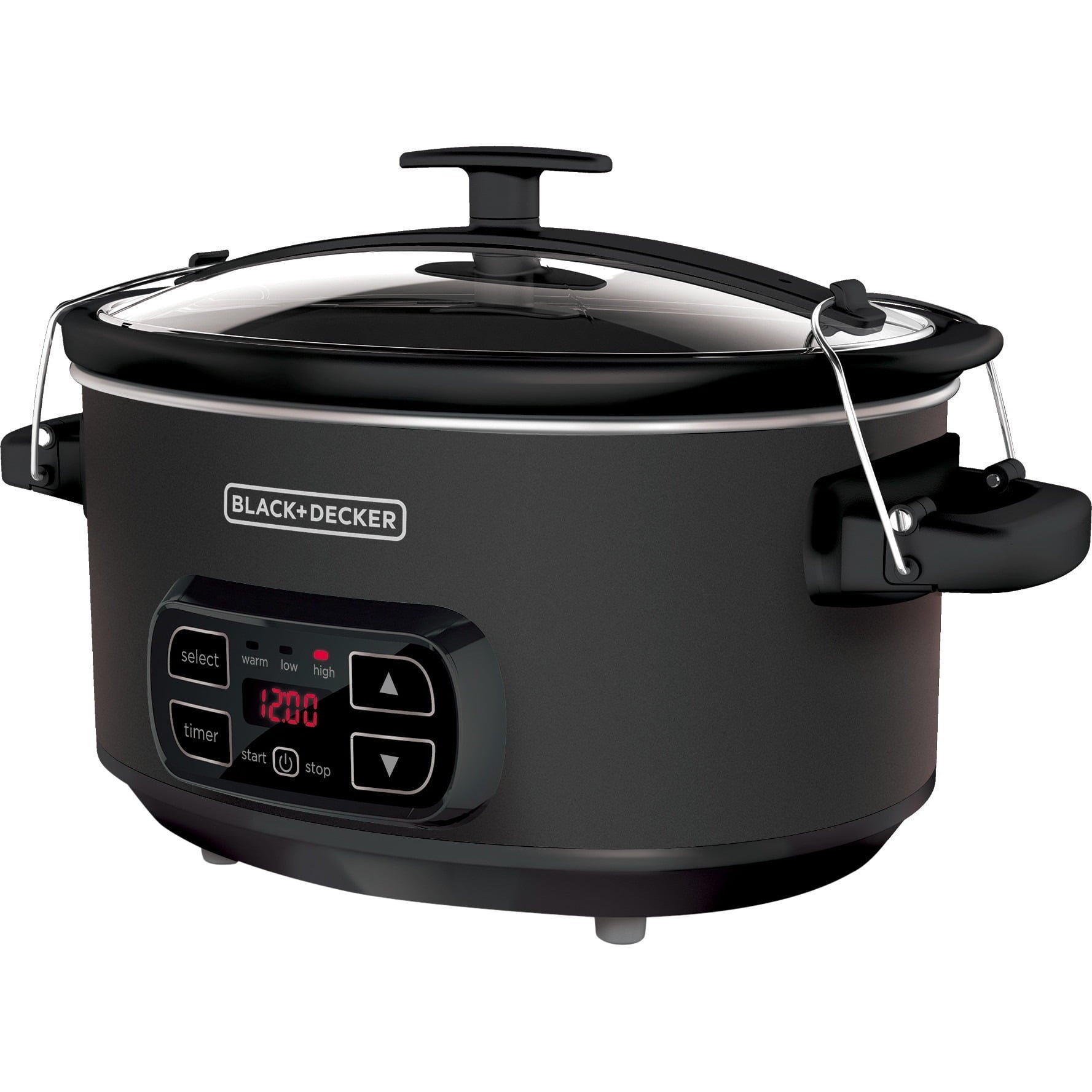 BLACK+DECKER 7-Quart Slow Cooker - SCD4007, Chalkboard Exterior, Locking Lid, 3 Heat Settings, Removable Stoneware Crock
