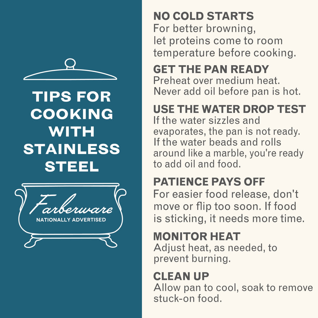 Farberware TrueCook Stainless Steel 14 Pcs Cookware Set - Dishwasher Safe, Metal Utensil and Induction Safe, Stainless Steel