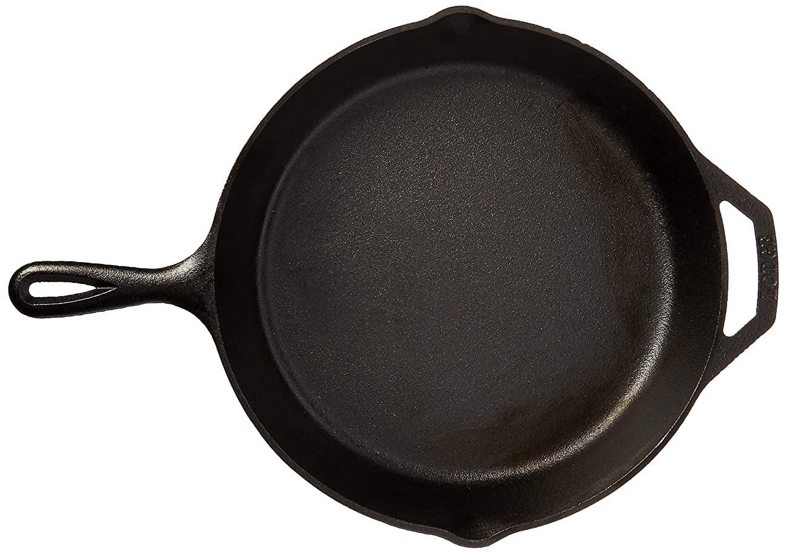 Lodge Wildlife Series-12 Inch Seasoned Cast Iron Skillet with Bear Scene and Assist Handle - 12", Black