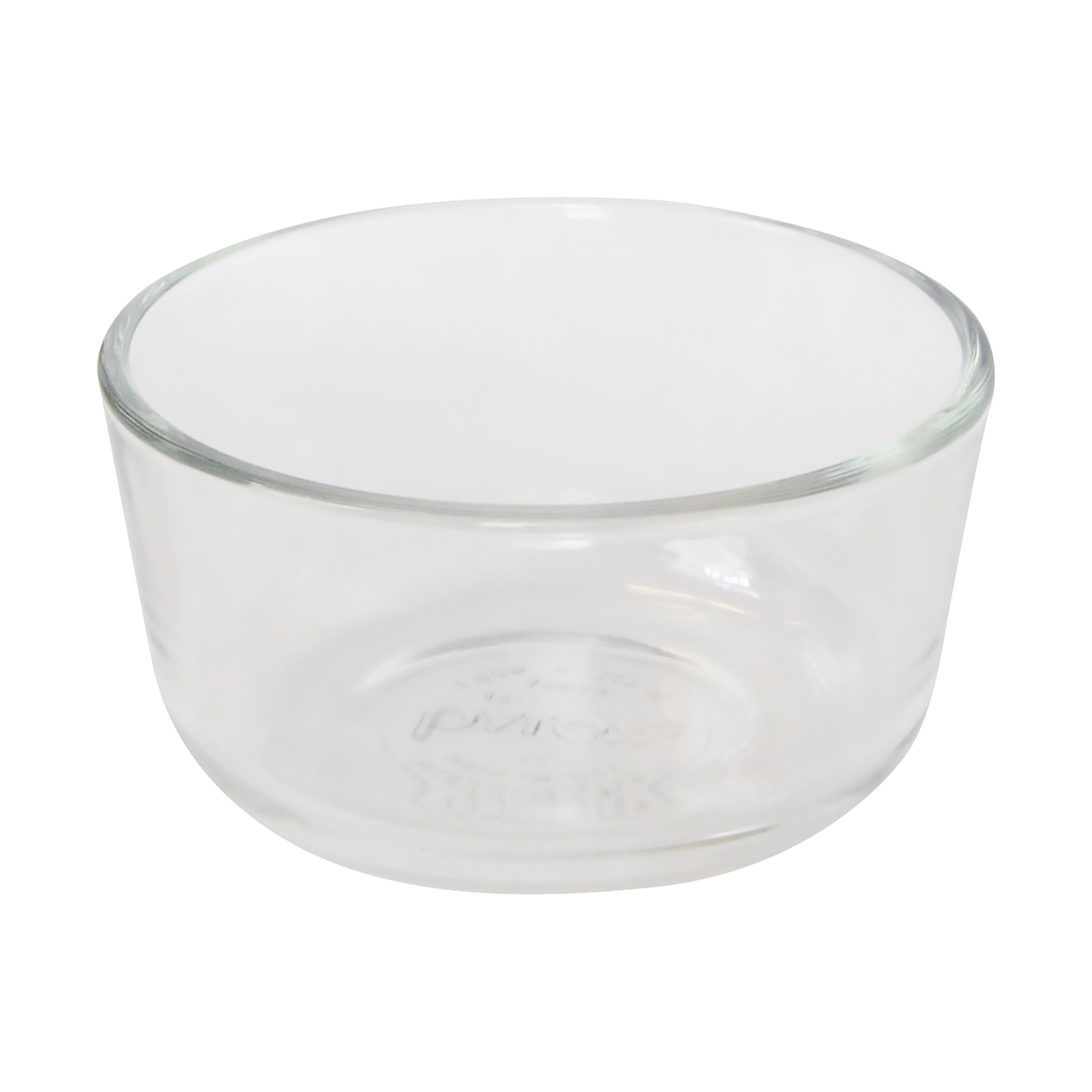 Pyrex (3) 7202 1-Cup Glass Bowls with (3) 7202-PC Dark Blue and (3) 7202-PC Red Plastic Lids