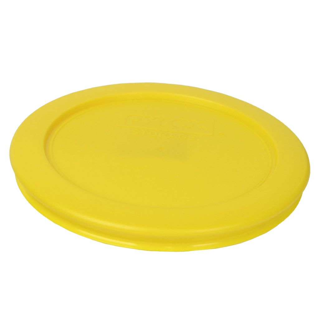 Pyrex (6) 7200 2-Cup Glass Food Storage Bowls and (6) 7200-PC Meyer Lemon Plastic Lids