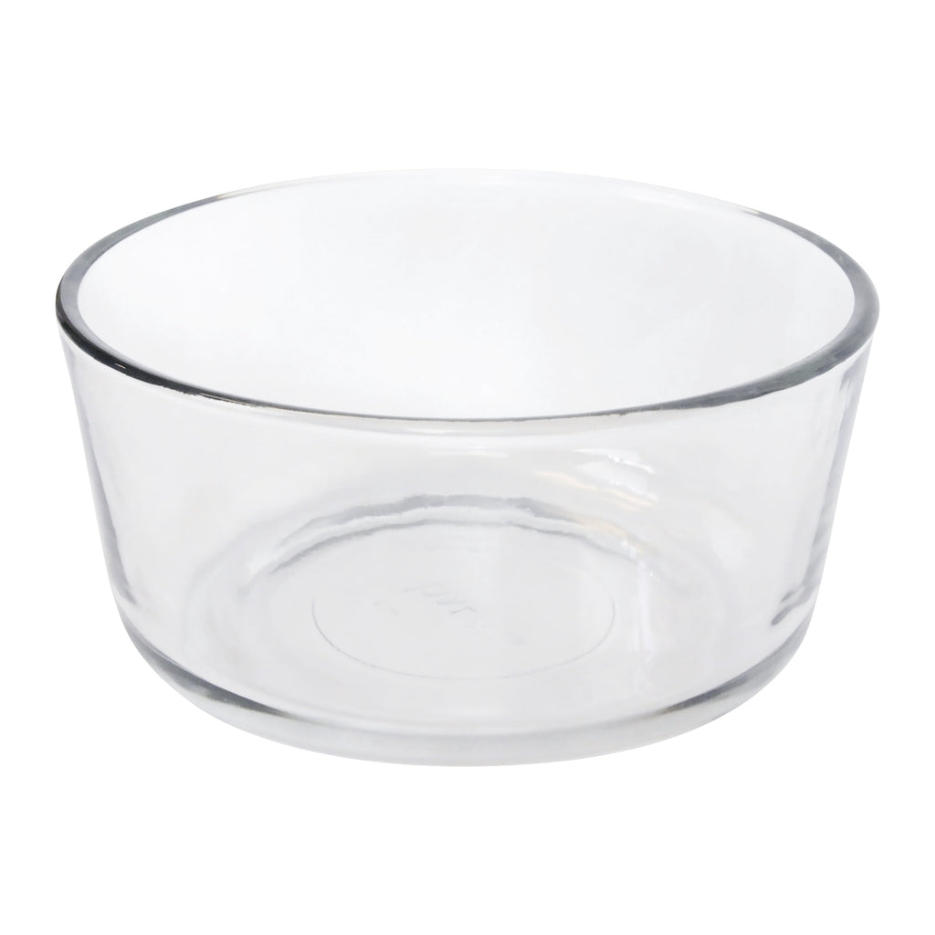 Pyrex 7201 4-Cup Round Clear Glass Food Storage Bowl (4-Pack)