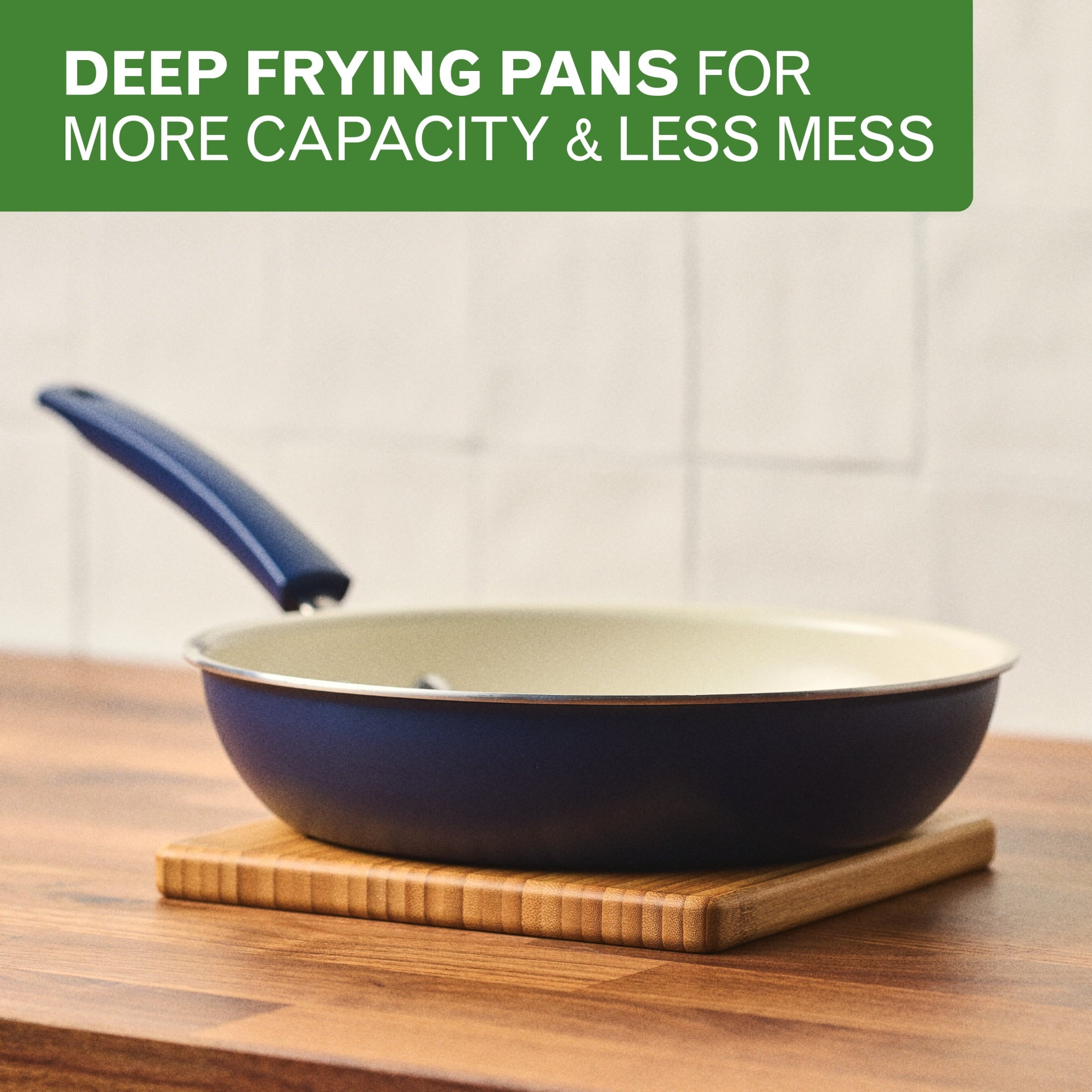 Farberware Easy Clean 14 Pcs Ceramic Nonstick Cookware Set with Cooking Tools - Dishwasher Safe, Blue