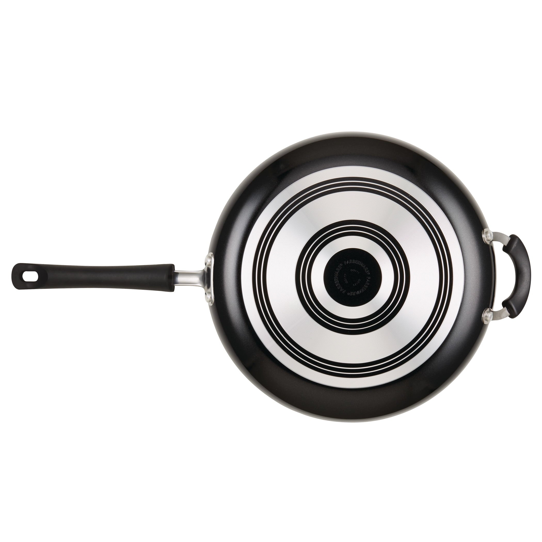 Farberware Easy Clean 12.5 Inch Ceramic Nonstick Frying Pan with Helper Handle - Dishwasher Safe, Black