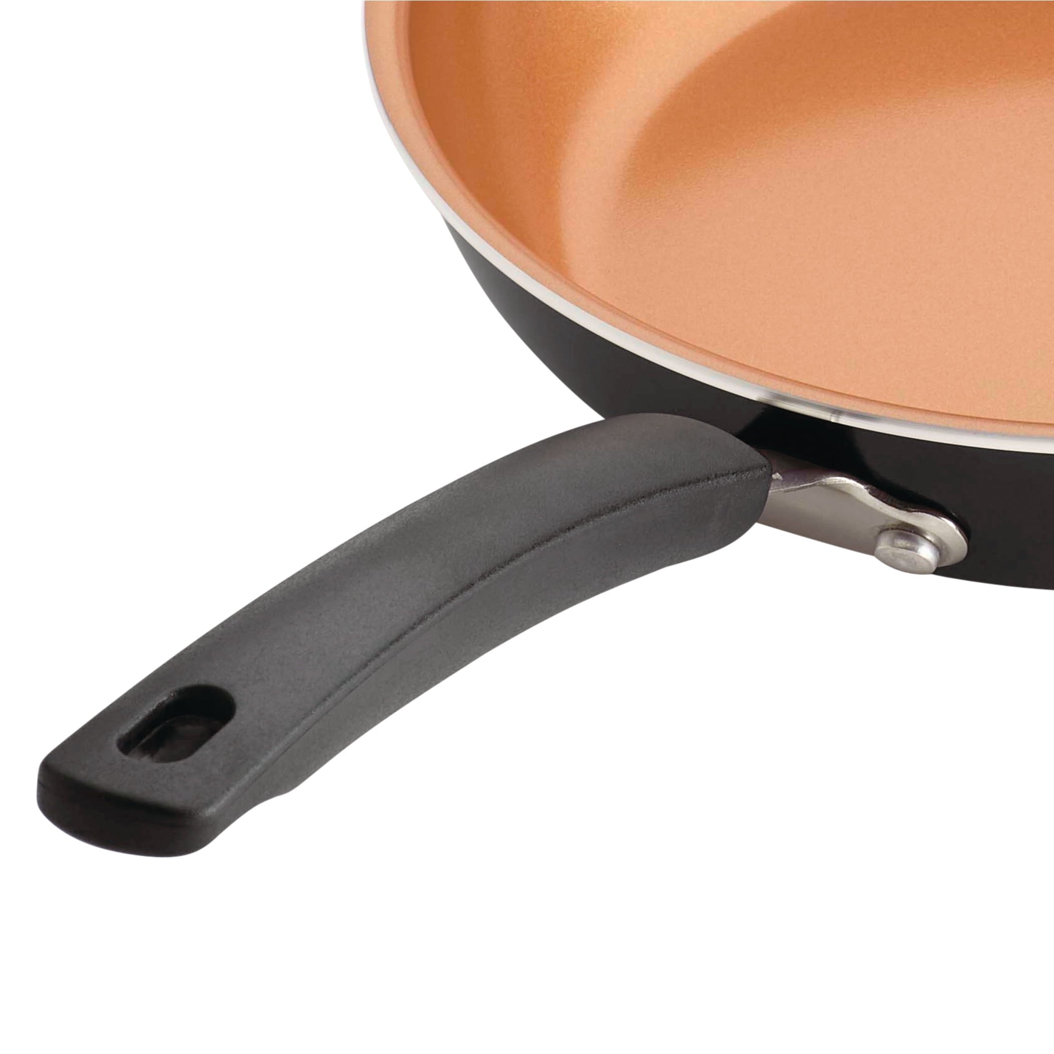 Farberware Easy Clean 12.5 Inch Ceramic Nonstick Frying Pan with Helper Handle - Dishwasher Safe, Black