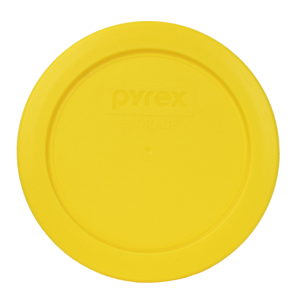 Pyrex (6) 7200 2-Cup Glass Food Storage Bowls and (6) 7200-PC Meyer Lemon Plastic Lids