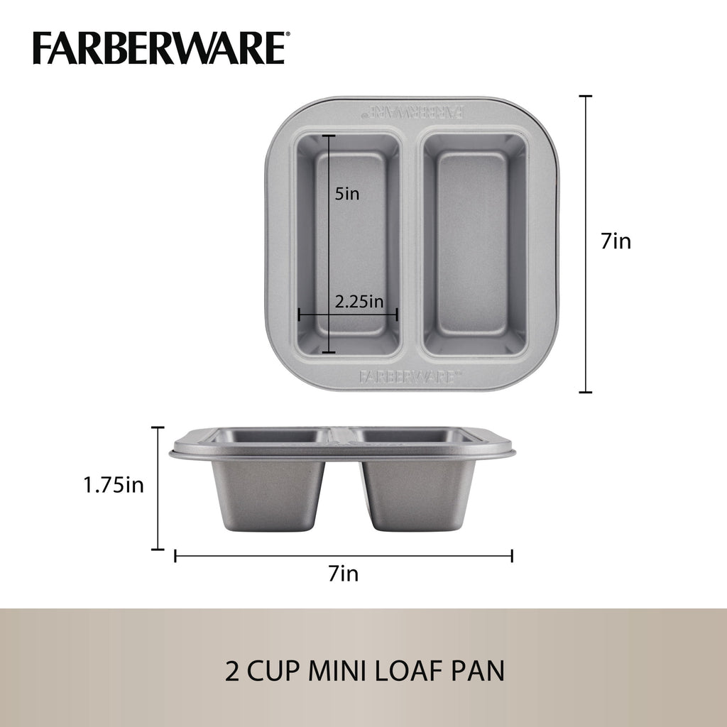 Farberware Specialty Bakeware 4 Pcs Nonstick Pressure Cookware Set - Dishwasher Safe and Oven Safe to 450°F, Gray