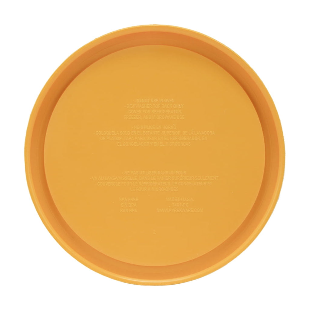 Pyrex 7401-PC Lemon Drop Yellow 3-Cup Food Storage Replacement Lid (2-Pack)