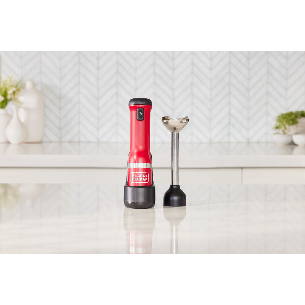 Black And Decker Kitchen Wand Cordless Immersion Blender Red