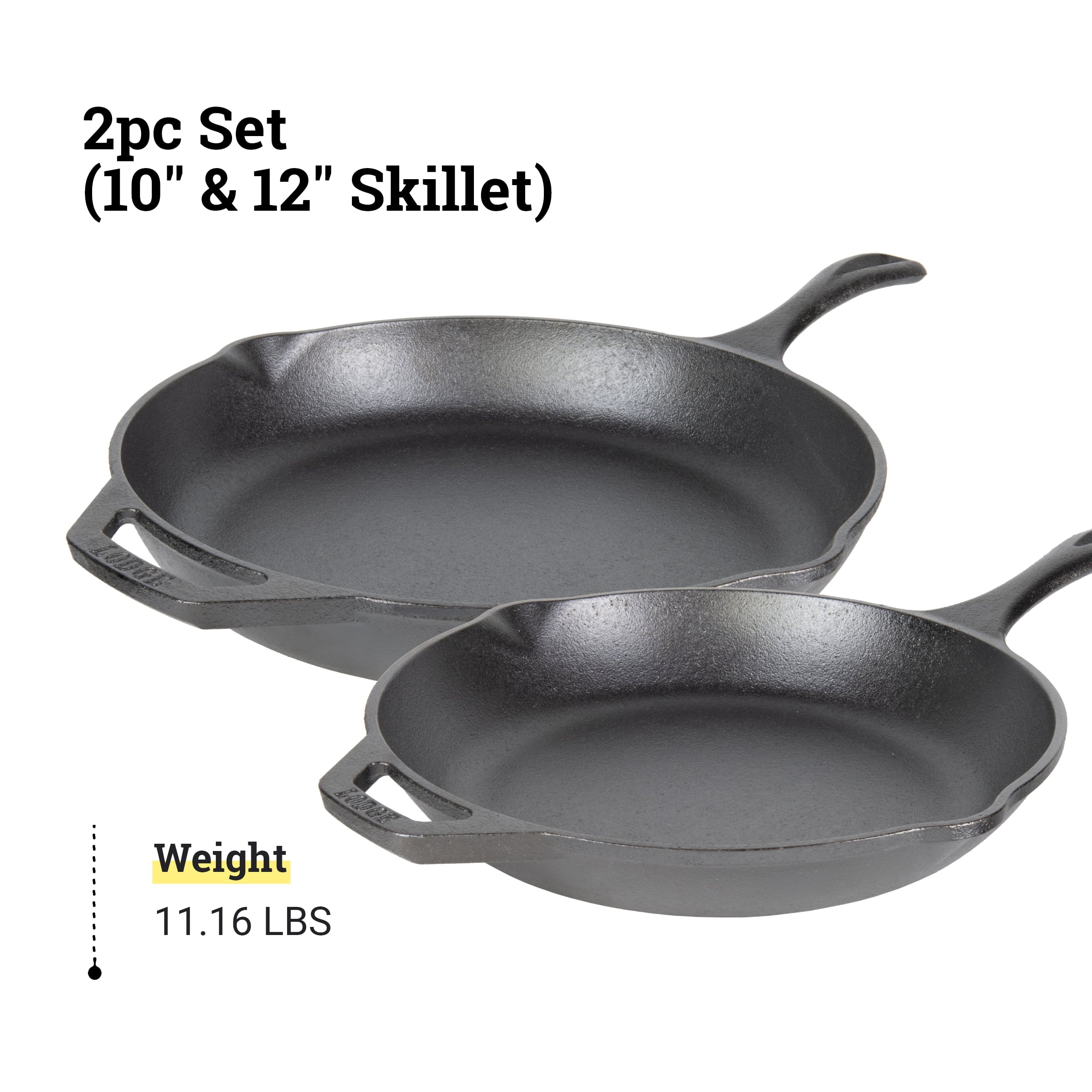 Lodge Chef Collection 2pc Set (10" & 12" Skillet)