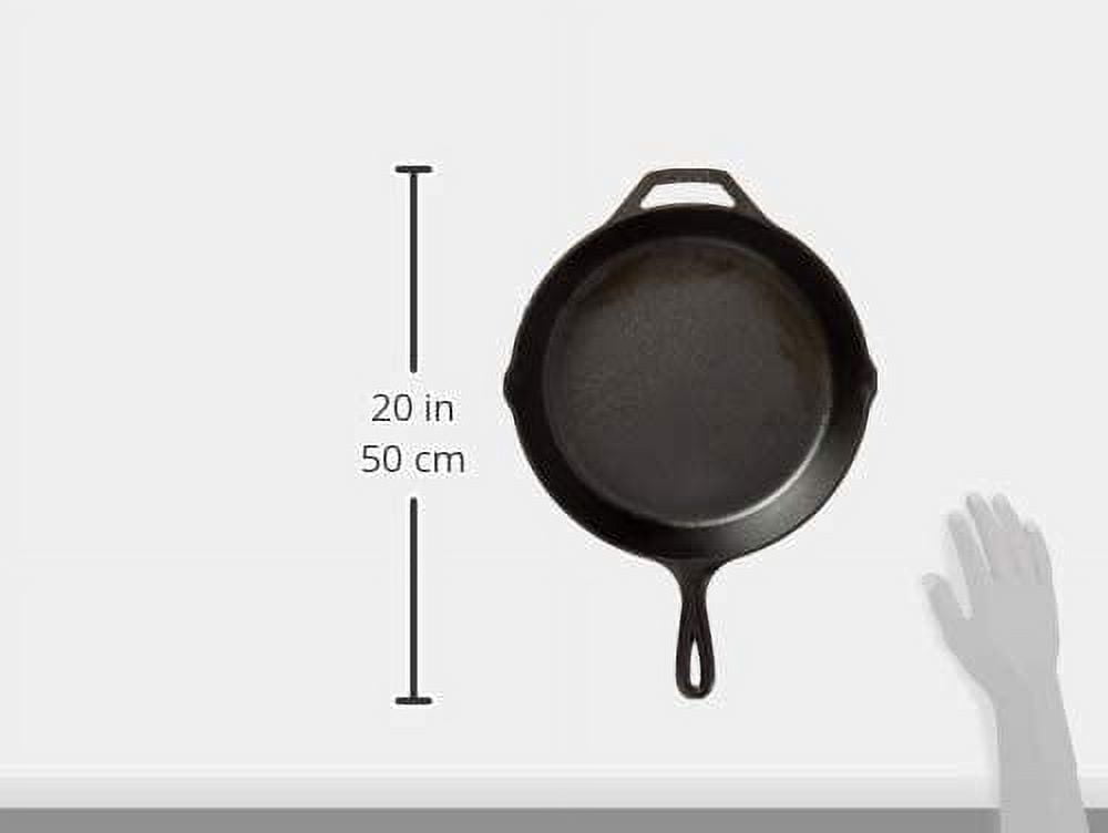 Lodge Wildlife Series-12 Inch Seasoned Cast Iron Skillet with Bear Scene and Assist Handle - 12", Black
