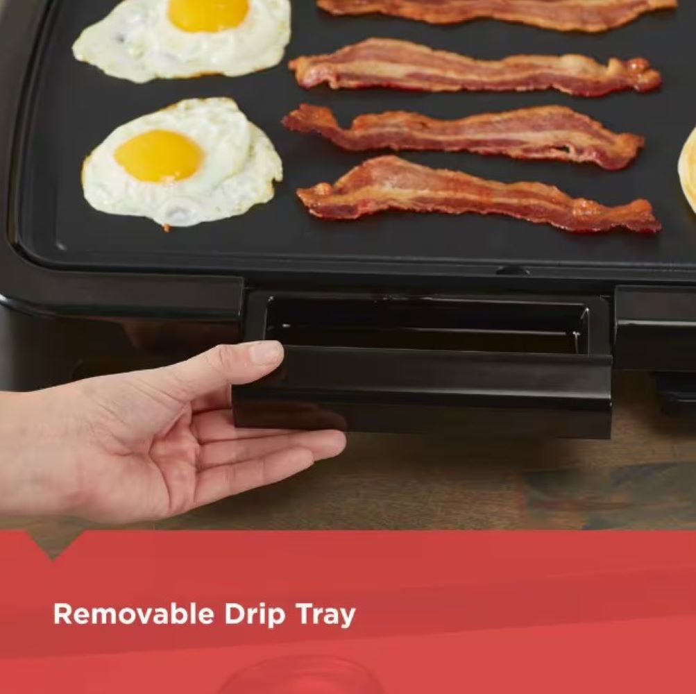 Black+Decker Electric Griddle - Non Stick - Fast and Even Heating, Warming Tray