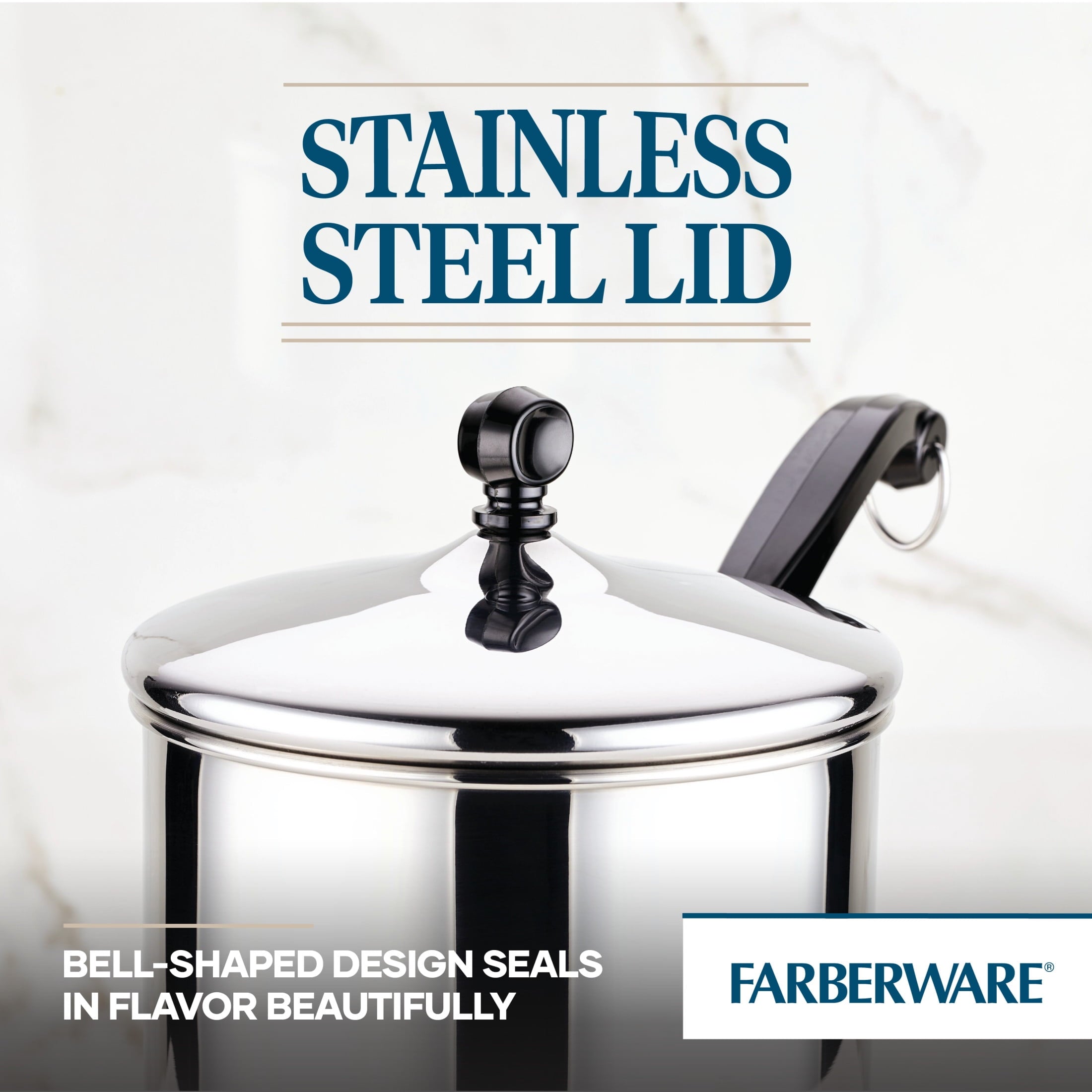 Farberware Classic Series 2 Quart Stainless Steel Sauce Pan with Lid - Induction Compatible, Metal Utensil and Dishwasher Safe, Stainless Steel