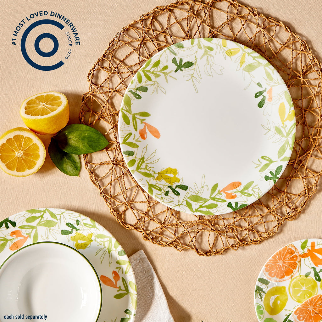 Corelle Contemporary Fruits 10.25" Dinner Plates (Set of 4)