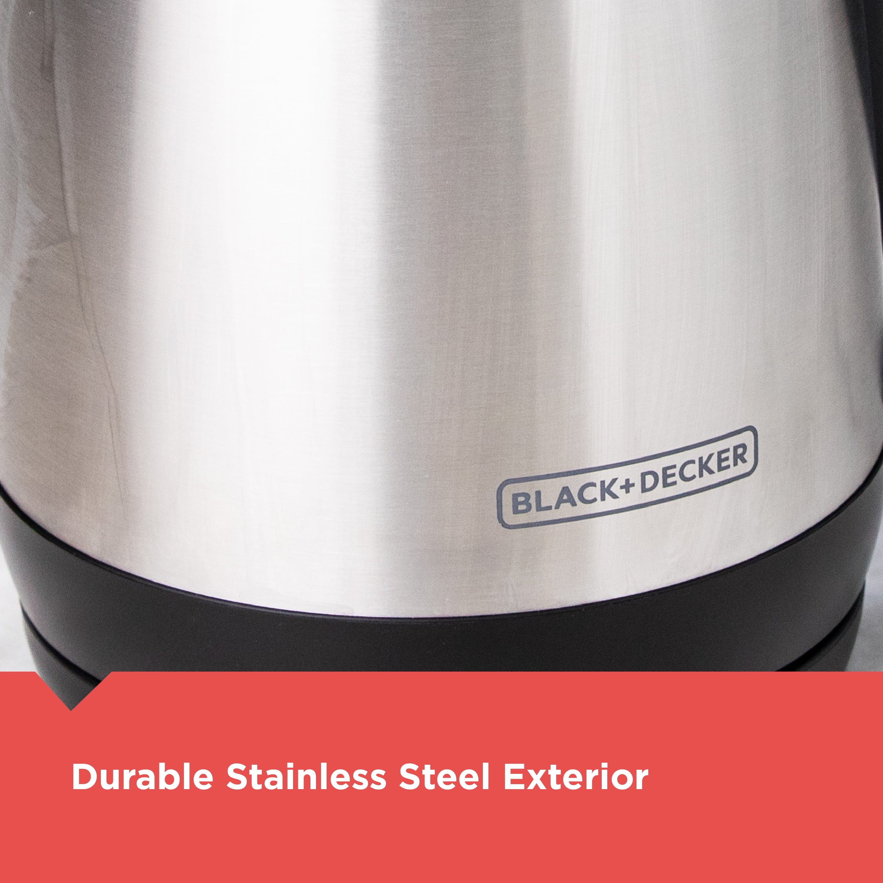 BLACK+DECKER 1.7L Stainless Steel Electric Cordless Kettle - KE1700SD