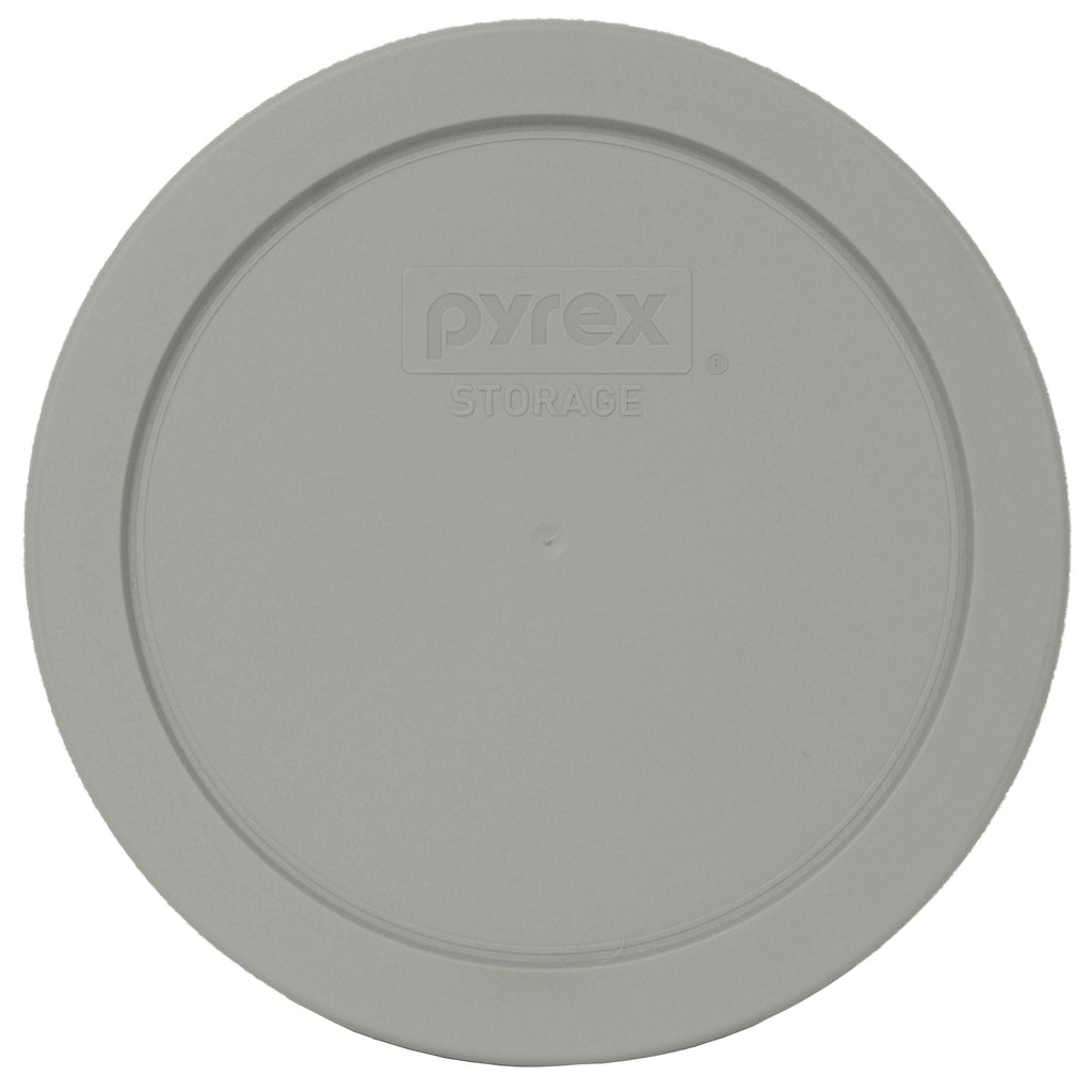 Pyrex (2) 7201 4-Cup Glass Storage Bowls and (2) 7201-PC Jet Gray Plastic Lids