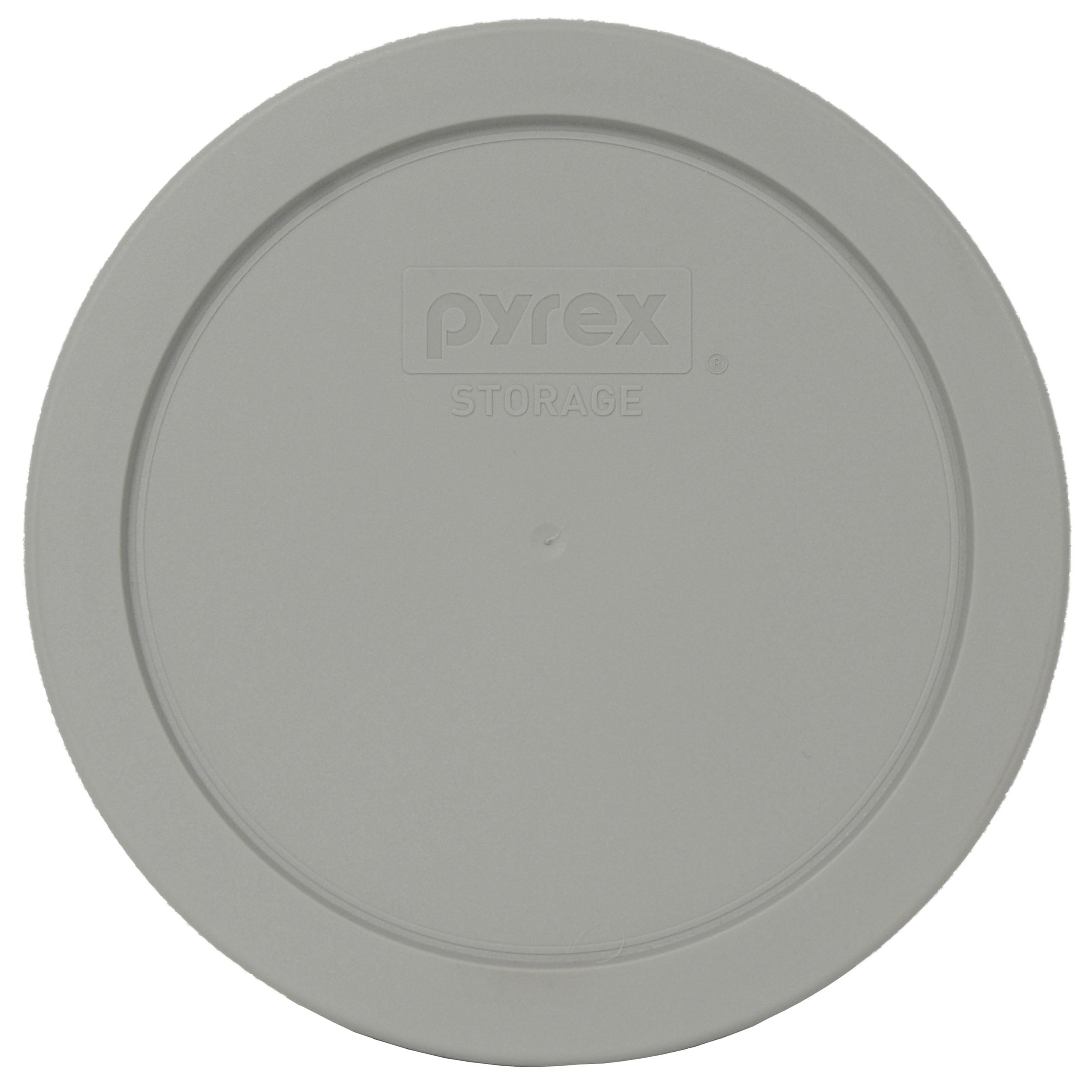 Pyrex (2) 7201 4-Cup Glass Storage Bowls and (2) 7201-PC Jet Gray Plastic Lids
