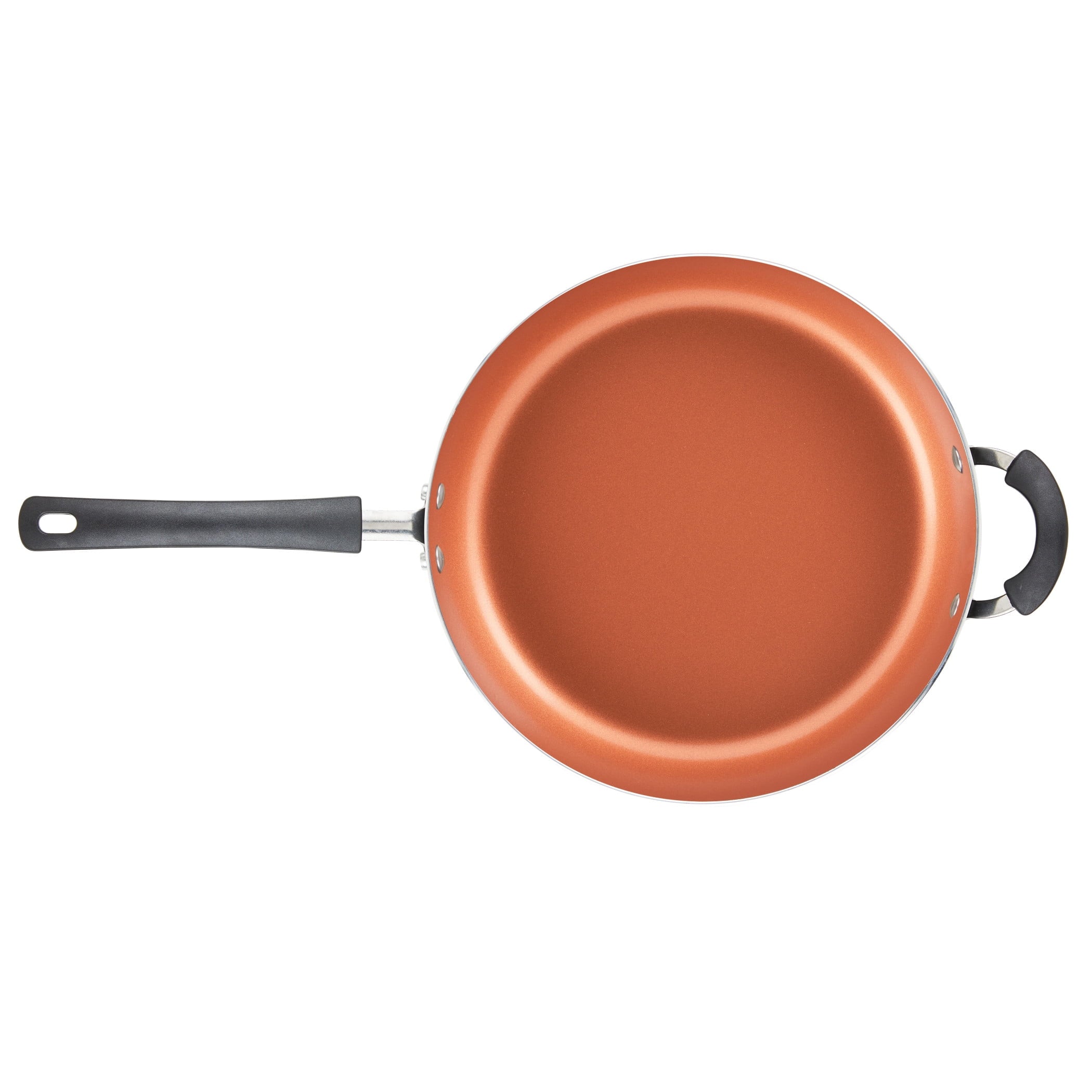 Farberware Easy Clean 12.5 Inch Ceramic Nonstick Frying Pan with Helper Handle - Dishwasher Safe, Black
