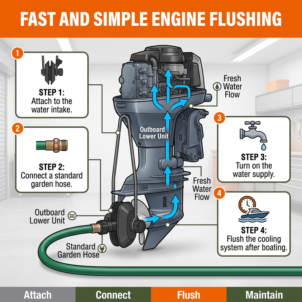 Ozark Trail Large Motor Flusher for Outboard Boat Engines
