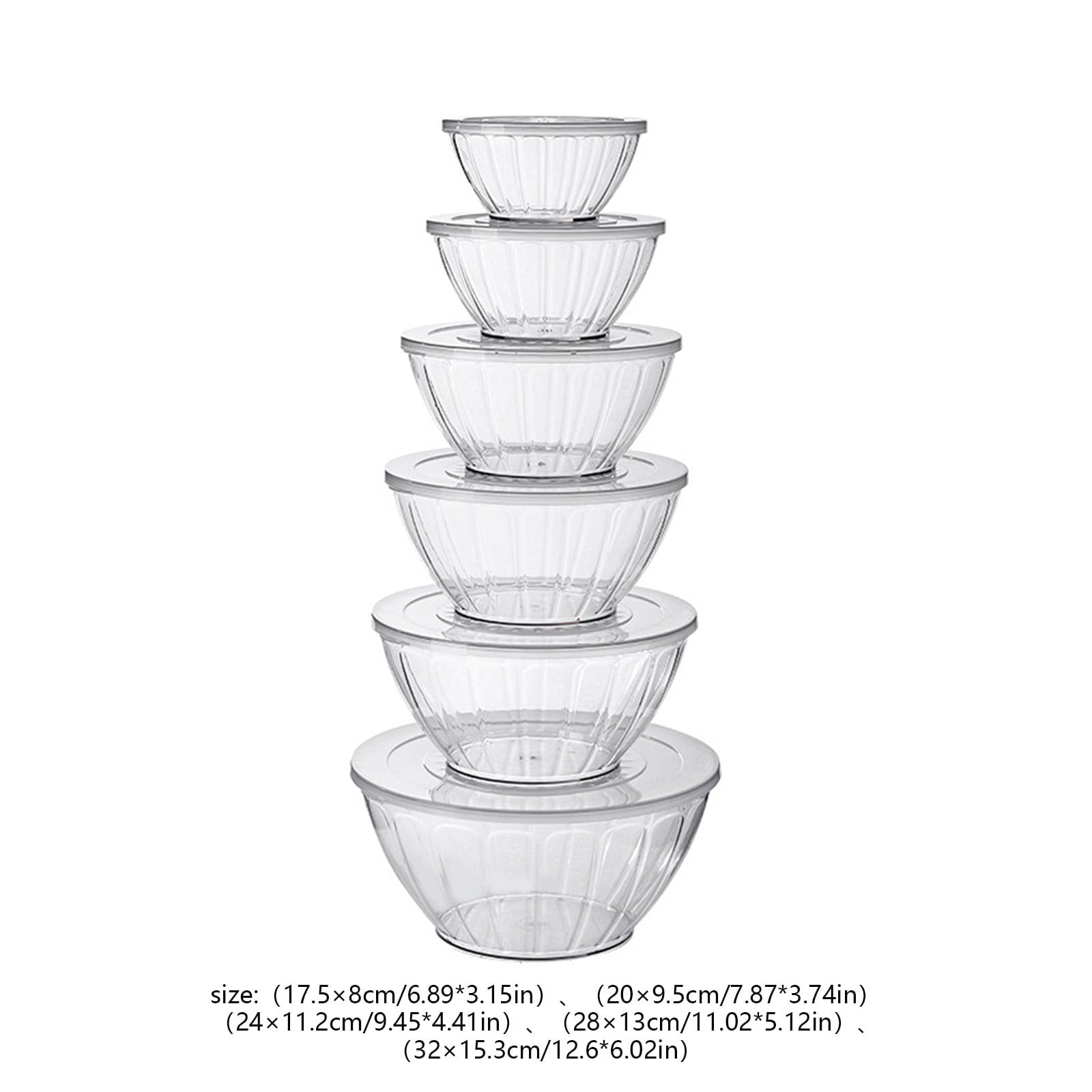 Pyrex Glass Mixing Bowl Set with Lids - Five-Piece Kitchen Bowl Collection for Cooking, Baking and Food Prep, Heat Resistant Stackable for Everyday Use in Home, Restaurant, Professional Kitchen-A
