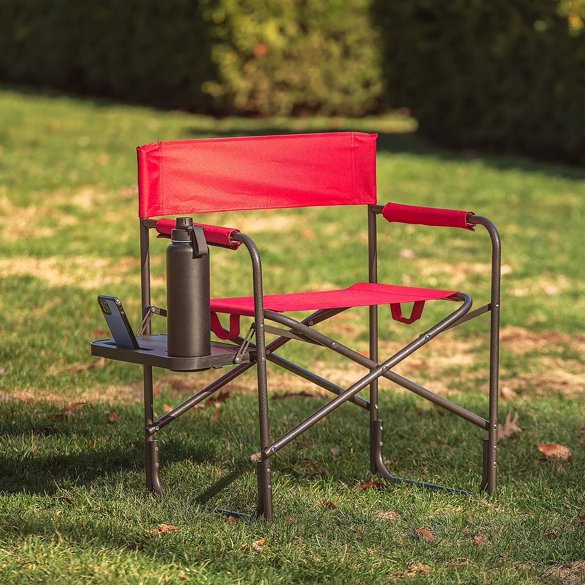Ozark Trail Director Chair with Side Table - Red